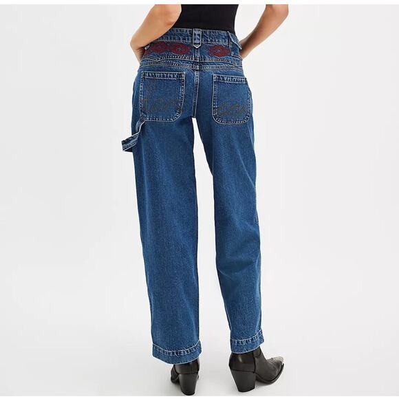 NEW Damson Madder Drew Jeans Embroidered Carpenter Pants - Picture 1 of 9